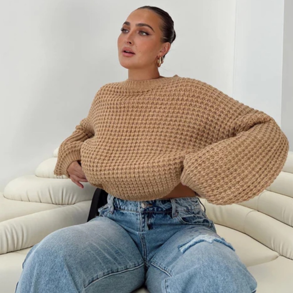 🍂Princess Polly Calvary Camel Knit Sweater